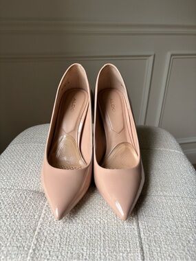 Aldo Blush Patent Pointed-Toe Pumps